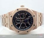 Fake Audemars Piguet Perpetual Calendar Rose Gold Black Watch Low Price